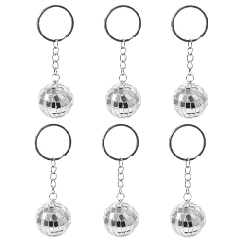 MOBUTOFU 6 Stück Entzückender Discokugel Anhänger, Discokugel Schlüsselanhänger, Hängender Schlüsselanhänger, Dekoration, Discokugel Schlüsselanhänger, Ornament, Discokugel Schlüsselring, von MOBUTOFU