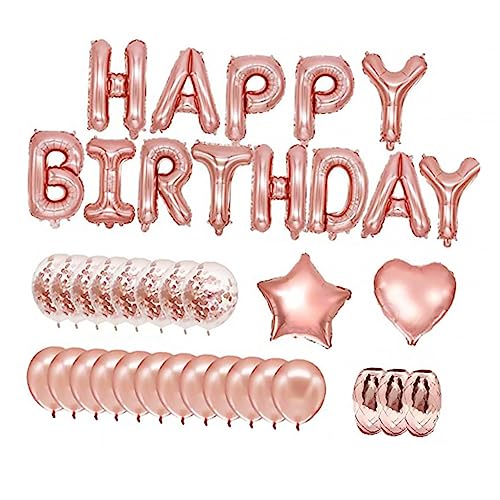 MOBUTOFU Luftballons Für Geburtstagspartys 70-teilig Buchstabenballons in Roségold Pailletten Und Luftschlangen Partyzubehör Zur Dekoration MOBUTOFU Luftballons Für Geburtstagspartys 70-teilig Buchstabenballons in Roségold Pailletten Und Luftschlangen Partyzubehör Zur Dekoration von MOBUTOFU