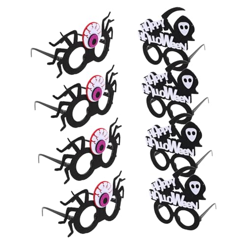 MOBUTOFU 8 Stück Teiliges Halloween Brillen aus Weichem Vliesstoff Gruselige Grim Reaper und Augapfel Brillen für Halloween Party Vielseitige Foto Booth Requisiten Wiederverwendbar und MOBUTOFU 8 Stück Teiliges Halloween Brillen aus Weichem Vliesstoff Gruselige Grim Reaper und Augapfel Brillen für Halloween Party Vielseitige Foto Booth Requisiten Wiederverwendbar und von MOBUTOFU