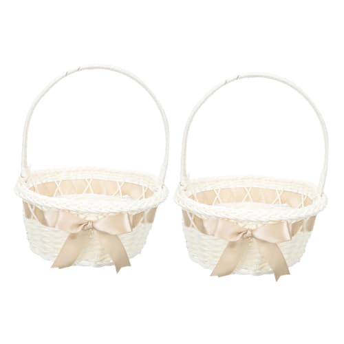 MOBUTOFU Blumenmädchen-korb-set Mit Griff Geflochtener Korb Dekorative Körbe Für Hochzeiten MOBUTOFU Blumenmädchen-korb-set Mit Griff Geflochtener Korb Dekorative Körbe Für Hochzeiten von MOBUTOFU
