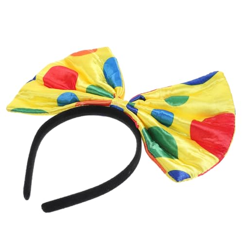 MOBUTOFU Clown Haarreif mit Großer Gepunkteter Schleife Verstellbar Leichtes Partyaccessoire für Frauen Einheitsgröße für Halloween Karneval und Rollenspiel von MOBUTOFU