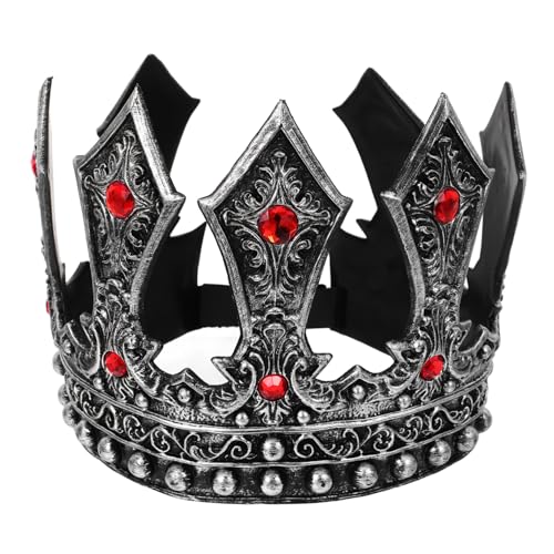 MOBUTOFU Diamant-Königskrone geburtstagskrone kinder krone Royale Kopfbedeckung Kostümkrone Kronmänner Prinzenkrone für Männer Königskostüm für Erwachsene Königskrone für Männer RP Silver MOBUTOFU Diamant-Königskrone geburtstagskrone kinder krone Royale Kopfbedeckung Kostümkrone Kronmänner Prinzenkrone für Männer Königskostüm für Erwachsene Königskrone für Männer RP Silver von MOBUTOFU