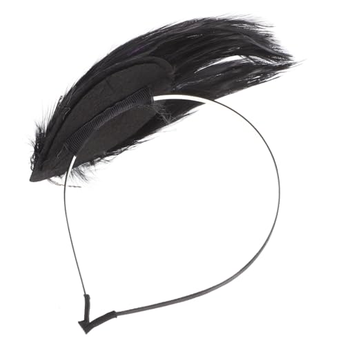 MOBUTOFU Festlicher Haarreif mit Pfauenfedern Vintage Stirnband für Party Cosplay und Kostüm Fester Sitz Auffälliger Haarschmuck für Damen Unvergessliches Fotoaccessoire von MOBUTOFU