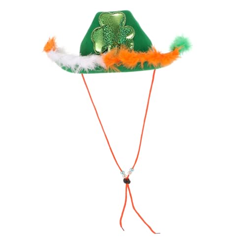 MOBUTOFU Irischer Hut, Breiter Cowgirlhut, St. Patrick'S Day Partygeschenke, St. Patricks Day Zubehör, St. Patricks Day Hüte Für Damen, Wiederverwendbare Hüte, Hut Für Damen, Modischer von MOBUTOFU