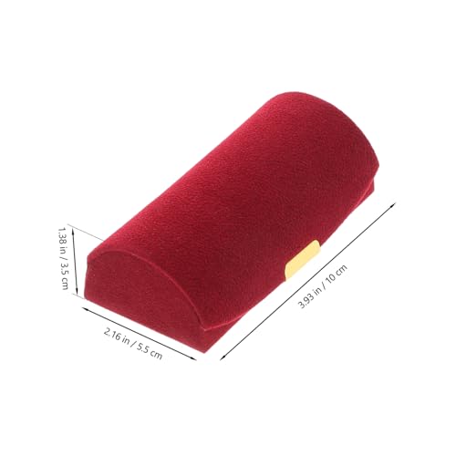 MOBUTOFU Mini Schmuckschatulle Rot Kompakt Leicht Reise Schmuckbox für Ohrringe Ringe Halsketten Multifunktional Robust Schützend für Mädchen Frauen von MOBUTOFU