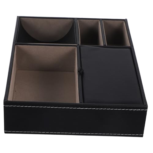MOBUTOFU Nachttisch-schmuckschatulle Aus Kunstleder Kompakte Aufbewahrungsbox Für Halsketten Und Ohrringe MOBUTOFU Nachttisch-schmuckschatulle Aus Kunstleder Kompakte Aufbewahrungsbox Für Halsketten Und Ohrringe von MOBUTOFU