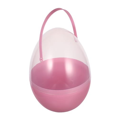 MOBUTOFU Ostereier Befüllbar Behälter Große Eier Handhaben Groß Eierkorb Dekorationen Ei Kaninchen Klare Ausfüllbare Ornamente Schaumeier Jumbo-eier Riese Jumbo Eier Eiförmige Eimer Rosa Pp von MOBUTOFU