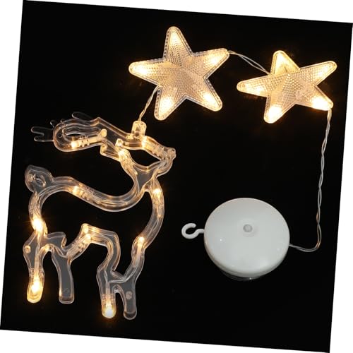 MOBUTOFU Pp Weihnachten Rentier Fenster Lichter Weihnachten LED Lichter Licht Für Fenster Beleuchtet Schneeflocke Stern MOBUTOFU Pp Weihnachten Rentier Fenster Lichter Weihnachten LED Lichter Licht Für Fenster Beleuchtet Schneeflocke Stern von MOBUTOFU