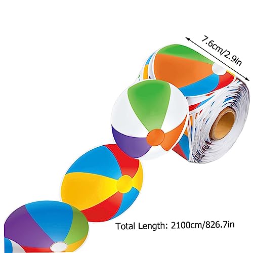 MOBUTOFU Strandparty Deko Border Sticker Bunte Beachball Pinnwand Rahmen Vielseitig Einsetzbar für Sommerfeste DIY Bastelprojekte Schadstofffrei Einfach zu Kleben und Rückstandsfrei MOBUTOFU Strandparty Deko Border Sticker Bunte Beachball Pinnwand Rahmen Vielseitig Einsetzbar für Sommerfeste DIY Bastelprojekte Schadstofffrei Einfach zu Kleben und Rückstandsfrei von MOBUTOFU