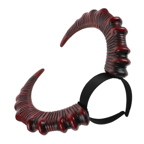 MOBUTOFU Teufelshörner Stirnband Rot Halloween Kostüm Haarreif mit Ziegenhörnern Vielseitiges Party Accessoire für Geburtstagsfeiern Cosplay Karneval und Maskenbälle Passend für MOBUTOFU Teufelshörner Stirnband Rot Halloween Kostüm Haarreif mit Ziegenhörnern Vielseitiges Party Accessoire für Geburtstagsfeiern Cosplay Karneval und Maskenbälle Passend für von MOBUTOFU