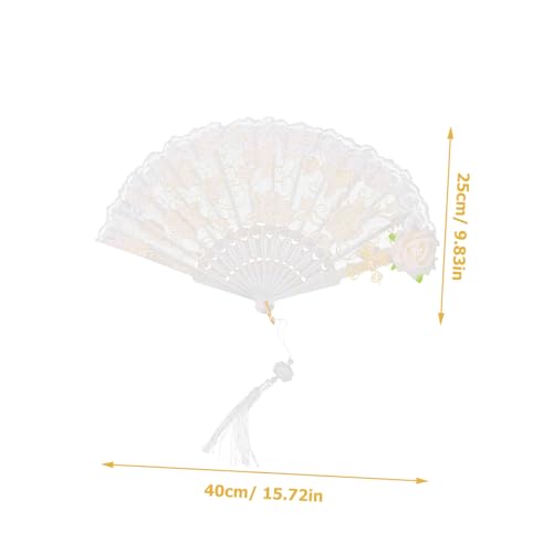 MOBUTOFU Vintage Spitzen Handfächer Leichter Handfächer für Damen mit Rosenmotiv Eleganter Spitzenfächer für Cosplay Hochzeiten Teepartys und Dekorative Fotorequisiten MOBUTOFU Vintage Spitzen Handfächer Leichter Handfächer für Damen mit Rosenmotiv Eleganter Spitzenfächer für Cosplay Hochzeiten Teepartys und Dekorative Fotorequisiten von MOBUTOFU