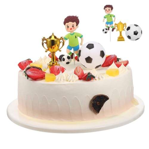 MOBUTOFU Wiederverwendbare Fußball Cake Topper aus Robustem Kunststoff Bunte Fußball Motive für Kindergeburtstag Einfache Handhabung Sportliches Partyzubehör MOBUTOFU Wiederverwendbare Fußball Cake Topper aus Robustem Kunststoff Bunte Fußball Motive für Kindergeburtstag Einfache Handhabung Sportliches Partyzubehör von MOBUTOFU