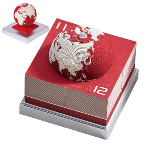 3D-Erdkalender – 2024 Erdzeit-Kalender, DIY-Papierschnitzkunstkalender, Stereo-Erd-Schreibtischkalender, kreative Skulpturen-Erde-Desktop-Dekoration, lustiges Memo-Planer-Notizblock-Geschenk von MOBYAT