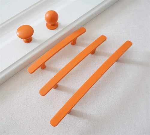 MOBYAT Möbelgriffe, Zinklegierung, Griff for Schränke und Schubladen, Kleiderschrankgriffe for Schranktürknöpfe, 1 Stück (Color : Orange, Size : Knob A) von MOBYAT
