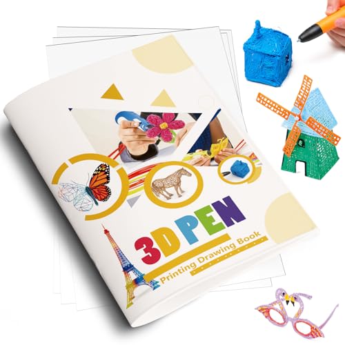 MOCOBO 3D-Druck-Zeichenbuch, 40 bunt gemusterte dicke Papiervorlagen, wiederverwendbar, mit 2 transparenten Platten, DIY-Zeichenbuch, Geschenke für Kinder MOCOBO 3D-Druck-Zeichenbuch, 40 bunt gemusterte dicke Papiervorlagen, wiederverwendbar, mit 2 transparenten Platten, DIY-Zeichenbuch, Geschenke für Kinder von MOCOBO