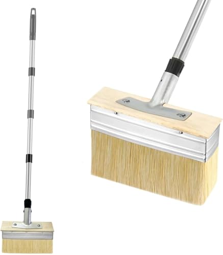 MOCOBO Pinsel-Set mit langem Griff, 15,2 cm, Naturborsten, Deckbeizenpinsel mit 5-teiliger Edelstahlstange, 2 austauschbare Bürstenköpfe für Zaun, Deck, Holzbodenmalerei MOCOBO Pinsel-Set mit langem Griff, 15,2 cm, Naturborsten, Deckbeizenpinsel mit 5-teiliger Edelstahlstange, 2 austauschbare Bürstenköpfe für Zaun, Deck, Holzbodenmalerei von MOCOBO