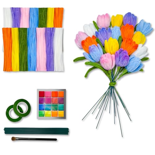 Pfeifenreiniger zum Basteln Set,500 Stück in 7 Farben Pfeifenputzer zum basteln,Pfeifenreiniger blumen Mit Blumenstöcke,Klebebandrollen,Anleitungen,Lidschatten Pfeifenreiniger zum Basteln Set,500 Stück in 7 Farben Pfeifenputzer zum basteln,Pfeifenreiniger blumen Mit Blumenstöcke,Klebebandrollen,Anleitungen,Lidschatten von MOCOLIT