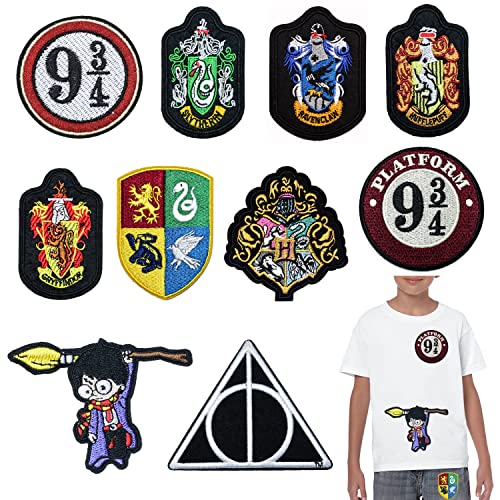 MODALI 10 Stück Harry Potter Aufnäher Bügelbilder für Kinder und Erwachsene DIY Zubehör zum Aufnähen oder Aufbügeln auf Kleidung Kleider Jeans MODALI 10 Stück Harry Potter Aufnäher Bügelbilder für Kinder und Erwachsene DIY Zubehör zum Aufnähen oder Aufbügeln auf Kleidung Kleider Jeans von MODALI