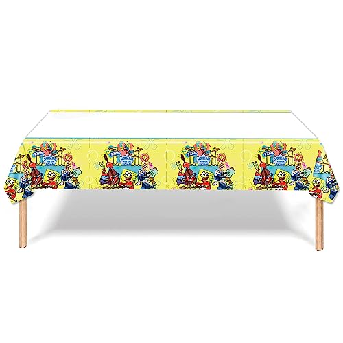 Spongebob Squarepants Party Tischdecke - 180 x 108 cm Einweg-Plastik-Tischdecke aus Kunststoff, Dekoration liefert Party Zubehör für Kinder Geburtstag Party de korationen von MODALI