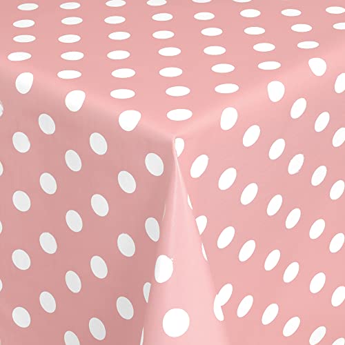 Wachstischdecke Wachstuch Tischdecke Gartentischdecke abwaschbar rund 138 cm Punkte Rosa Weiss Wachstischdecke Wachstuch Tischdecke Gartentischdecke abwaschbar rund 138 cm Punkte Rosa Weiss von MODERNO