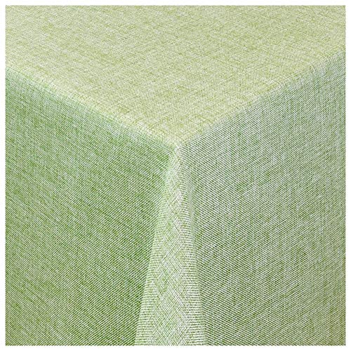 Tischdecke Damast Maßanfertigung im Leinen-Design in Lind-Grün eckig 120x190 cm, weitere Farben und Größen wählbar Tischdecke Damast Maßanfertigung im Leinen-Design in Lind-Grün eckig 120x190 cm, weitere Farben und Größen wählbar von MODERNO