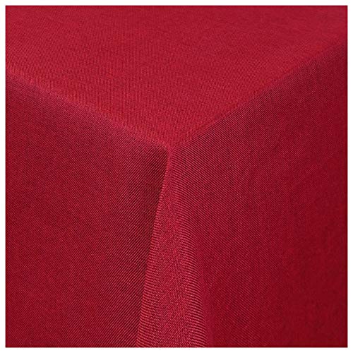 Tischdecke Damast Maßanfertigung im Leinen-Design in Rot eckig 130x230 cm, weitere Farben und Größen wählbar Tischdecke Damast Maßanfertigung im Leinen-Design in Rot eckig 130x230 cm, weitere Farben und Größen wählbar von MODERNO