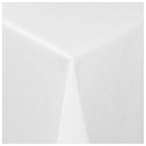 Tischdecke Damast Maßanfertigung im Leinen-Design in Weiss eckig 150x450 cm, weitere Farben und Größen wählbar Tischdecke Damast Maßanfertigung im Leinen-Design in Weiss eckig 150x450 cm, weitere Farben und Größen wählbar von MODERNO
