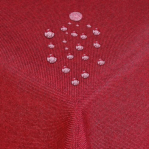 Tischdecke Stoff Damast Leinen-Optik Jacquard mit Fleckschutz eckig 80x80 cm Rot Tischdecke Stoff Damast Leinen-Optik Jacquard mit Fleckschutz eckig 80x80 cm Rot von MODERNO