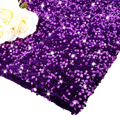 MODFUNS Lila Paillettenstoff von The Yard 91 cm Samt Pailletten Stoff Dicker Meerjungfrau Glitzer Funkelnder Stoff Schimmer Stoff zum Nähen Dehnbarer Stoff für Kleidung Hochzeit Event Party Dekoration MODFUNS Lila Paillettenstoff von The Yard 91 cm Samt Pailletten Stoff Dicker Meerjungfrau Glitzer Funkelnder Stoff Schimmer Stoff zum Nähen Dehnbarer Stoff für Kleidung Hochzeit Event Party Dekoration von MODFUNS