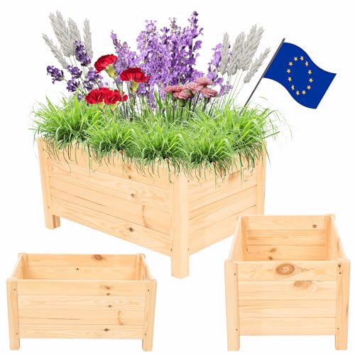 MODO24 Blumenkasten aus Kiefernholz, Pflanzkübel Holz, Hochbeet Blumentopf, Balkonkasten, Blumenkübel Outdoor Holzkiste für Garten Terrasse, Imprägniert Wetterfest, 31x60x40 cm Farbe Natur Unbehandelt MODO24 Blumenkasten aus Kiefernholz, Pflanzkübel Holz, Hochbeet Blumentopf, Balkonkasten, Blumenkübel Outdoor Holzkiste für Garten Terrasse, Imprägniert Wetterfest, 31x60x40 cm Farbe Natur Unbehandelt von MODO24