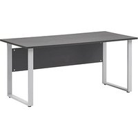 MÖBELPARTNER 1500 Schreibtisch anthrazit rechteckig, Kufen-Gestell silber 160,0 x 65,0 cm MÖBELPARTNER 1500 Schreibtisch anthrazit rechteckig, Kufen-Gestell silber 160,0 x 65,0 cm von MÖBELPARTNER