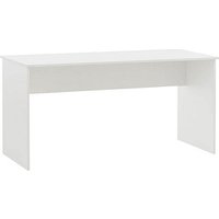 MÖBELPARTNER 500 Schreibtisch weiß rechteckig, Wangen-Gestell weiß 150,0 x 65,0 cm von MÖBELPARTNER