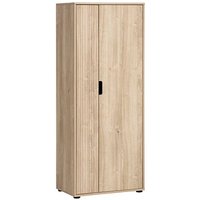 MÖBELPARTNER Aktenschrank Emmik, 702040 weiß-eiche 3 Fachböden 62,1 x 41,0 x 163,6 cm von MÖBELPARTNER