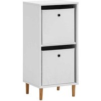 MÖBELPARTNER Beistellregal Torge mattweiß 38,2 x 38,2 x 84,8 cm, 1 St. von MÖBELPARTNER