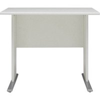 MÖBELPARTNER Cimal Schreibtisch weiß rechteckig, C-Fuß-Gestell weiß 90,0 x 65,0 cm von MÖBELPARTNER