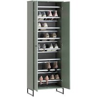 MÖBELPARTNER Schuhschrank Janne, 701781 pastellgrün keine Fachböden 60,2 x 33,1 x 169,7 cm von MÖBELPARTNER