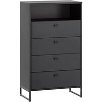 MÖBELPARTNER Kommode Janne, 153068 schwarz 60,2 x 33,0 x 103,9 cm MÖBELPARTNER Kommode Janne, 153068 schwarz 60,2 x 33,0 x 103,9 cm von MÖBELPARTNER