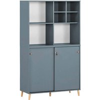 MÖBELPARTNER Regalschrank 500, 701803 blaugrau 100,1 x 41,0 x 168,7 cm von MÖBELPARTNER