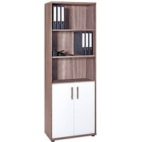 MÖBELPARTNER Regalschrank Amatis, 701685 trüffeleiche, weiß-glanz 65,0 x 34,0 x 182,0 cm MÖBELPARTNER Regalschrank Amatis, 701685 trüffeleiche, weiß-glanz 65,0 x 34,0 x 182,0 cm von MÖBELPARTNER