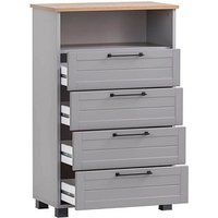 MÖBELPARTNER Regalschrank Jelda, 154807 platingrau, landhaus-eiche 62,4 x 34,1 x 102,0 cm MÖBELPARTNER Regalschrank Jelda, 154807 platingrau, landhaus-eiche 62,4 x 34,1 x 102,0 cm von MÖBELPARTNER