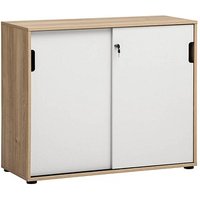 MÖBELPARTNER Schiebetürenschrank Emmik, 702043 weiß, weiß-eiche 1 Fachboden 100,1 x 41,0 x 83,6 cm von MÖBELPARTNER