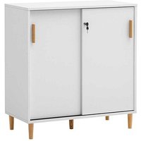 MÖBELPARTNER Schiebetürenschrank Torge, 160047 mattweiß 2 Fachböden 80,1 x 38,2 x 84,8 cm von MÖBELPARTNER