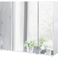 MÖBELPARTNER Spiegelschrank Basic 134108 weiß glanz 90,0 x 16,0 x 70,7 cm von MÖBELPARTNER