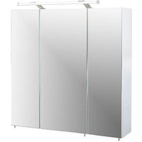 MÖBELPARTNER Spiegelschrank Dorina 125523 weiß glanz 70,0 x 16,0 x 75,7 cm von MÖBELPARTNER