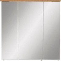 MÖBELPARTNER Spiegelschrank Padura 142296 weiß glanz, eiche landhaus 70,5 x 23,7 x 72,3 cm von MÖBELPARTNER