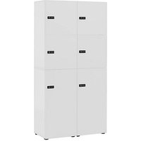 MÖBELPARTNER Spind Locked weiß 702027, 6 Schließfächer 90,8 x 40,7 x 185,2 cm MÖBELPARTNER Spind Locked weiß 702027, 6 Schließfächer 90,8 x 40,7 x 185,2 cm von MÖBELPARTNER