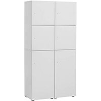 MÖBELPARTNER Spind Locked weiß 702029, 6 Schließfächer 90,8 x 40,7 x 185,2 cm MÖBELPARTNER Spind Locked weiß 702029, 6 Schließfächer 90,8 x 40,7 x 185,2 cm von MÖBELPARTNER