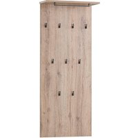 MÖBELPARTNER Wandgarderobe Cosmo 152795 eiche Holz 9 Haken 50,0 x 120,6 cm von MÖBELPARTNER