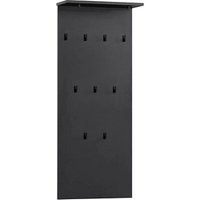 MÖBELPARTNER Wandgarderobe Janne 153016 schwarz Holz 9 Haken 50,0 x 120,6 cm von MÖBELPARTNER