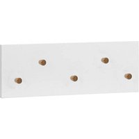 MÖBELPARTNER Wandgarderobe Jonte 148533 weiß Holz 5 Haken 55,9 x 19,5 cm von MÖBELPARTNER